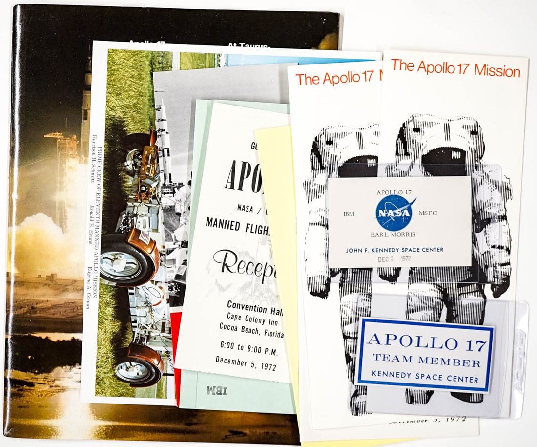 NASA Apollo 17 Original Memorabilia (11 pcs) (1 of 7)