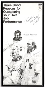 Apollo 17 Crew Signed IBM Poster