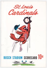 Stan Musial's Last Game Original Scorecard