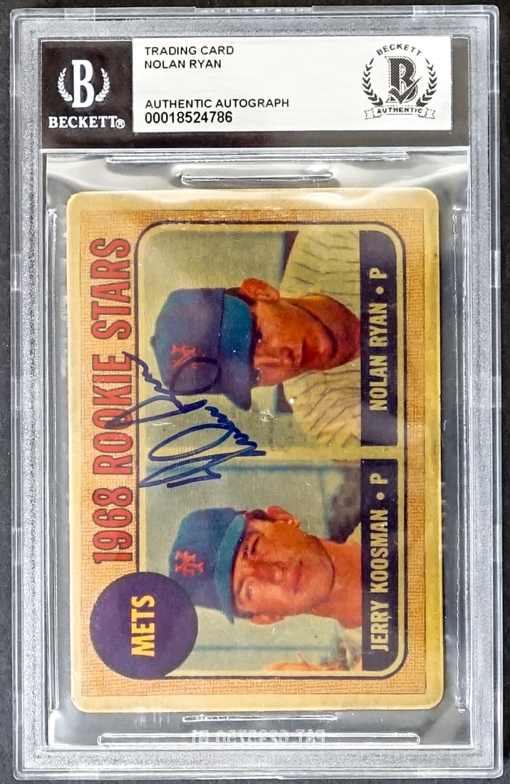 Nolan Ryan SIGNED Trading Card BAS COA (1 of 2)