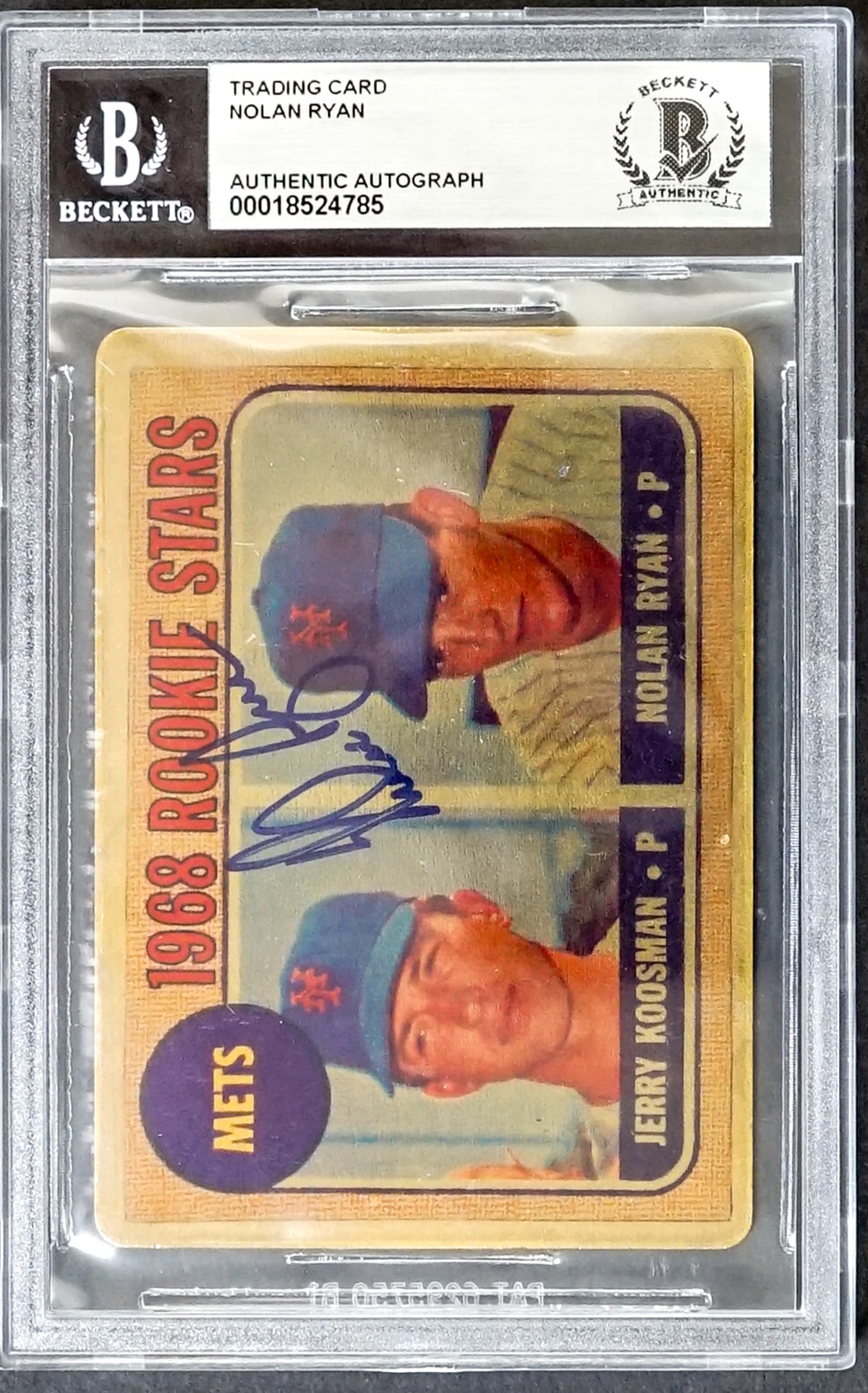 Nolan Ryan SIGNED Trading Card BAS COA (1 of 2)
