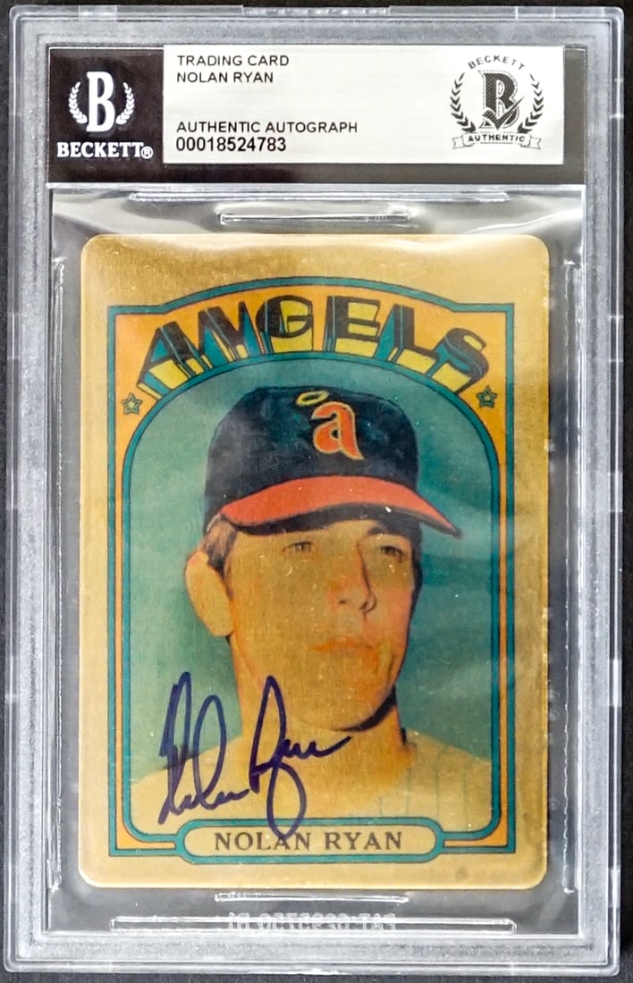 Nolan Ryan SIGNED Trading Card BAS COA (1 of 2)