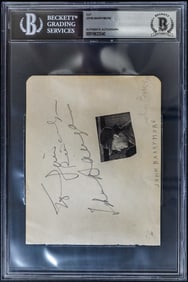 John Barrymore SIGNED Cut BAS COA