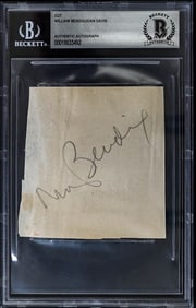 William Bendix / Joan Davis SIGNED Cut BAS COA