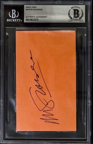 Martin Scorsese SIGNED Index Card BAS COA