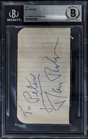 Ray Bolger SIGNED Cut BAS COA