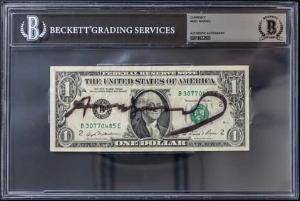 Andy Warhol SIGNED Currency BAS COA