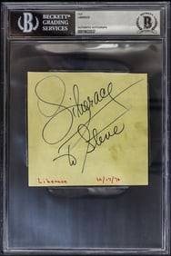 Liberace SIGNED Cut BAS COA