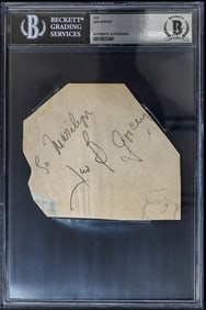 Leo Gorcey SIGNED Cut BAS COA