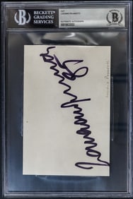 Luciano Pavarotti SIGNED Cut BAS COA