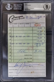 David Janssen SIGNED Sales Check BAS COA