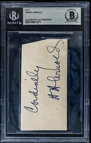 WWII General Henry Arnold Cut Signature BAS COA
