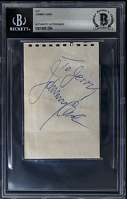 Johnny Cash SIGNED Cut BAS COA