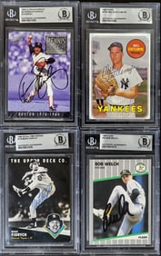 (4) Trading Cards Player SIGNED BAS COA