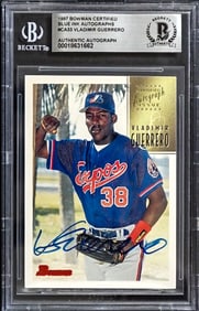 Vladimir Guerrero SIGNED 1997 Bowman BAS COA
