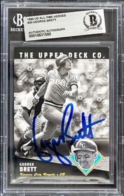 George Brett SIGNED 1994 UD Trading Card BAS COA