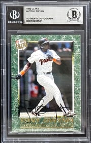 Tony Gwynn 1992 Ultra SIGNED BAS COA