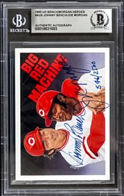 Johnny Bench, Joe Morgan SIGNED 1992 UD BAS COA