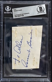 Count Basie SIGNED Cut BAS COA