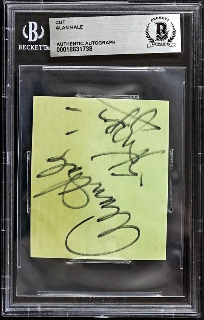 Alan Hale SIGNED Cut BAS COA (1 of 2)