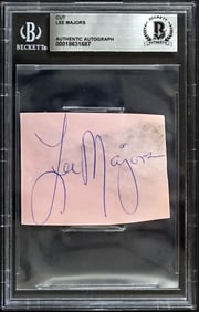 Lee Majors SIGNED Cut BAS COA