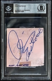 Clint Eastwoon SIGNED Cut BAS COA