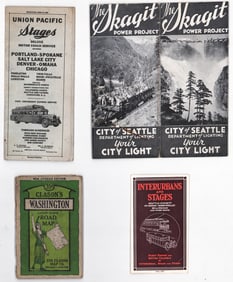 Washington State Early Map / Travel Ephemera