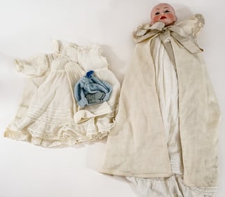 Antique German 15 IN Baby Doll w/ Bisque Head