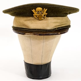 Vintage Military Visor Crush Cap 7 1/4