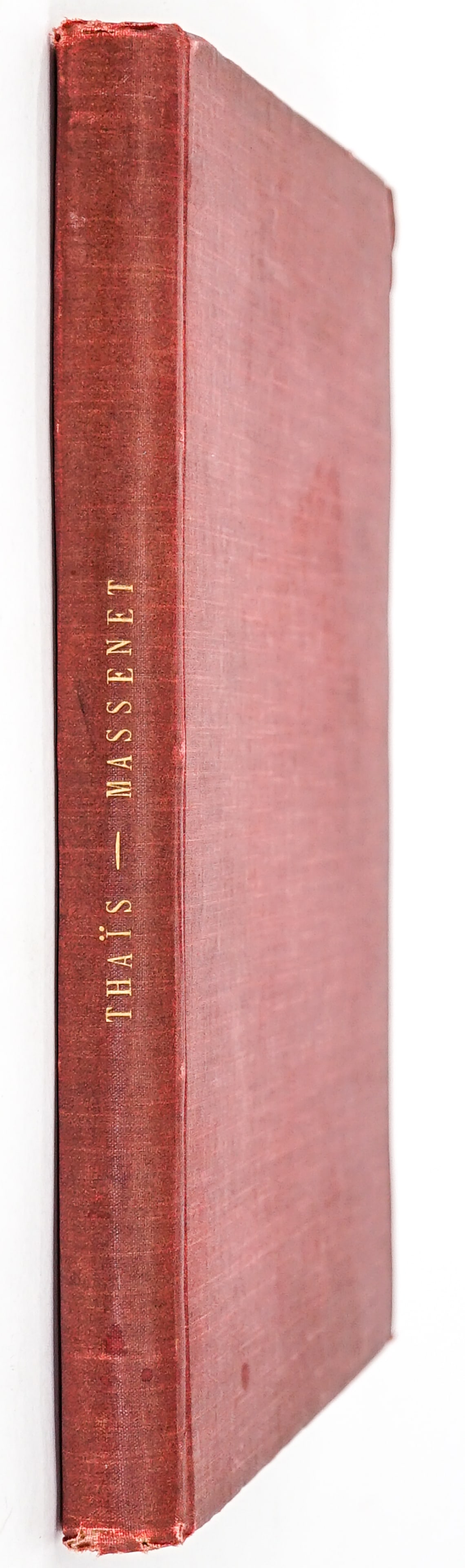 Jean Veber Lithograph (Thais Sheet Music Cover): Jean Veber (1864-1928) lithograph. Cover of Thais sheet music. Front endsheets are loose. 275 pp. Red cloth covers. Book measures 11 x 8 x .75 in. for shipping purposes only, The absence of a conditio