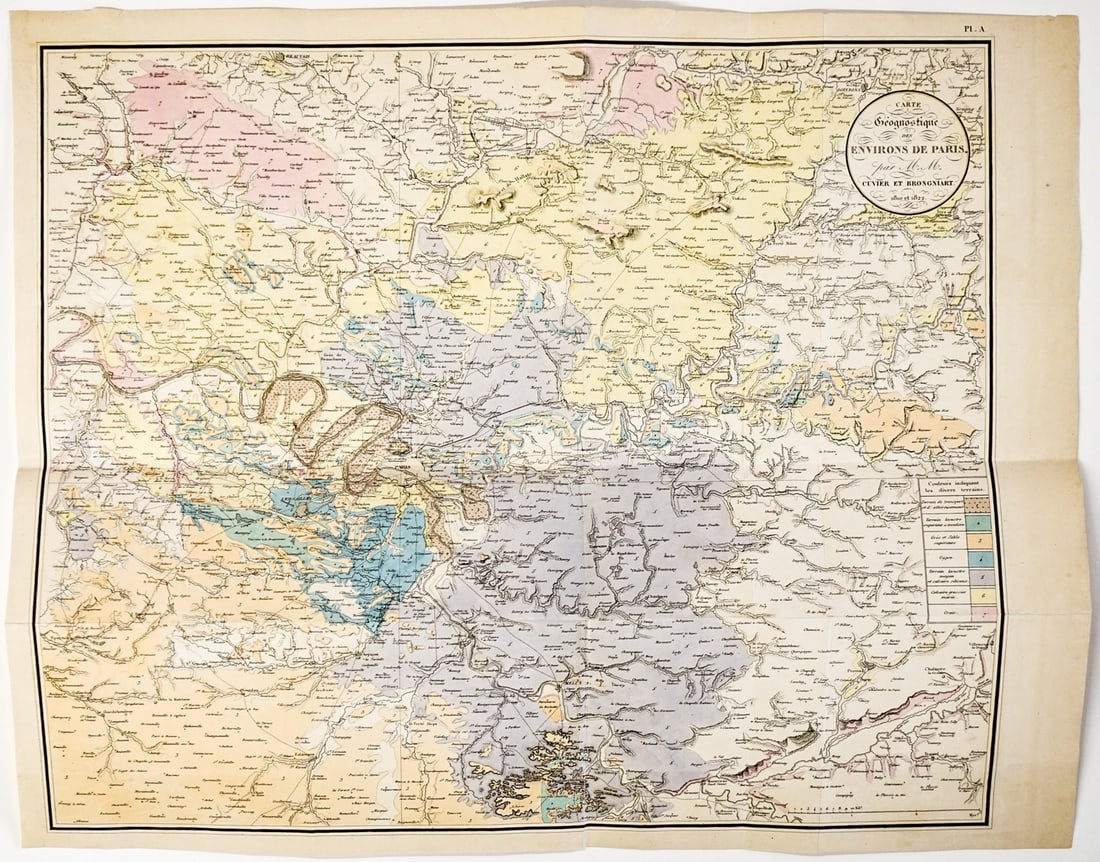 Carte Geognostique Des Environs De Paris Cuvier (1 of 2)