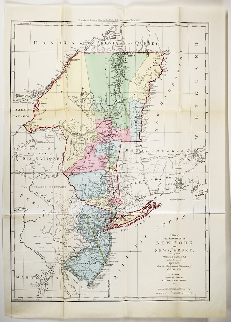 1878 New York-New Jersey Map C.J. Sauthier (1 of 2)