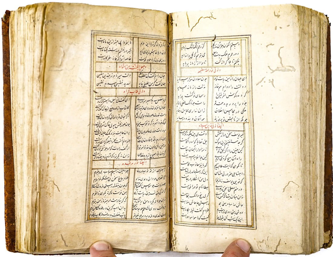 Antique Leather Bound Persian Poetry Manuscript (1 of 14)