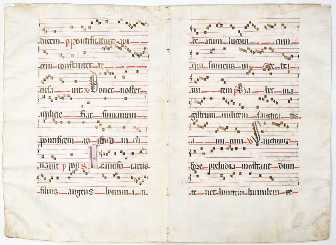 Antiphonal on Vellum, Large Conjugate Leaves (1 of 2)