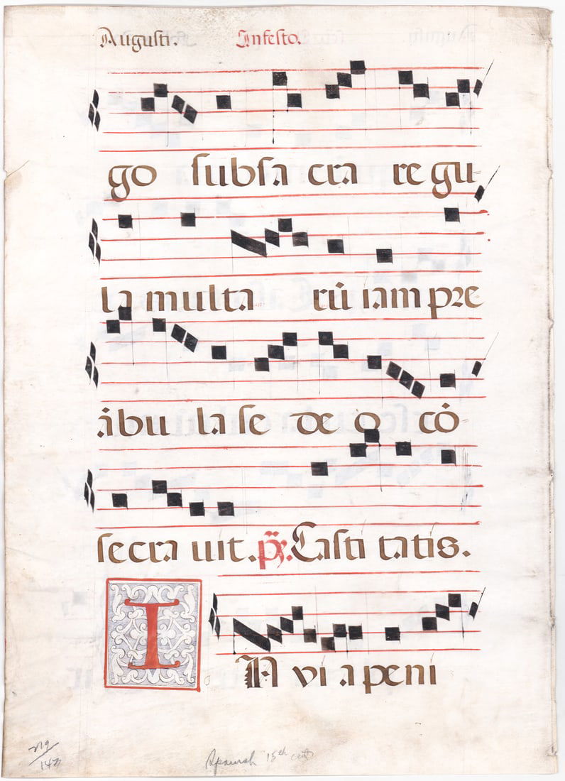 Antiphonary Decorated Manuscript on Vellum (1 of 2)