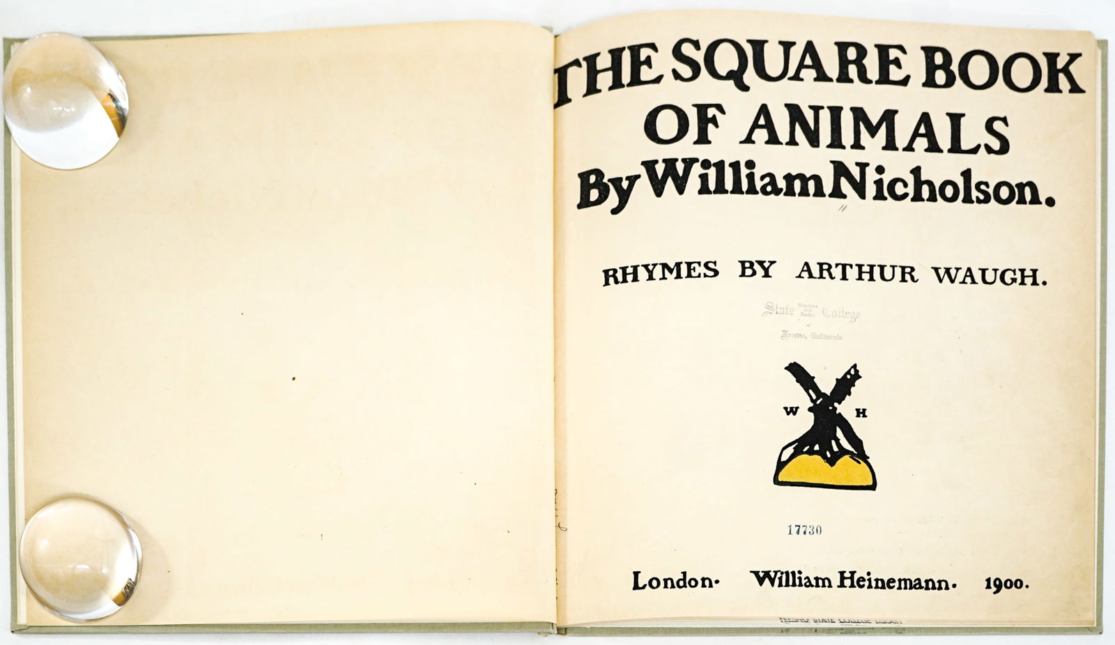 Square Book of Animals by Nicholson 1900 1st (1 of 4)