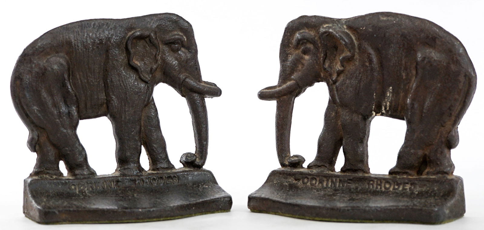Vintage Cast Iron Pair Elephant Bookends (1 of 8)