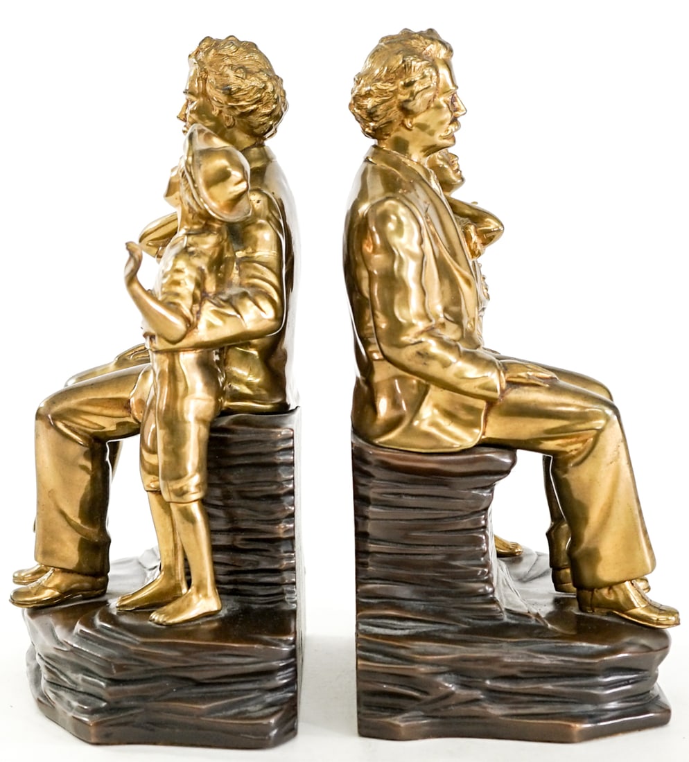 Jennings Bros. Pair Bookends [Mark Twain] (1 of 8)