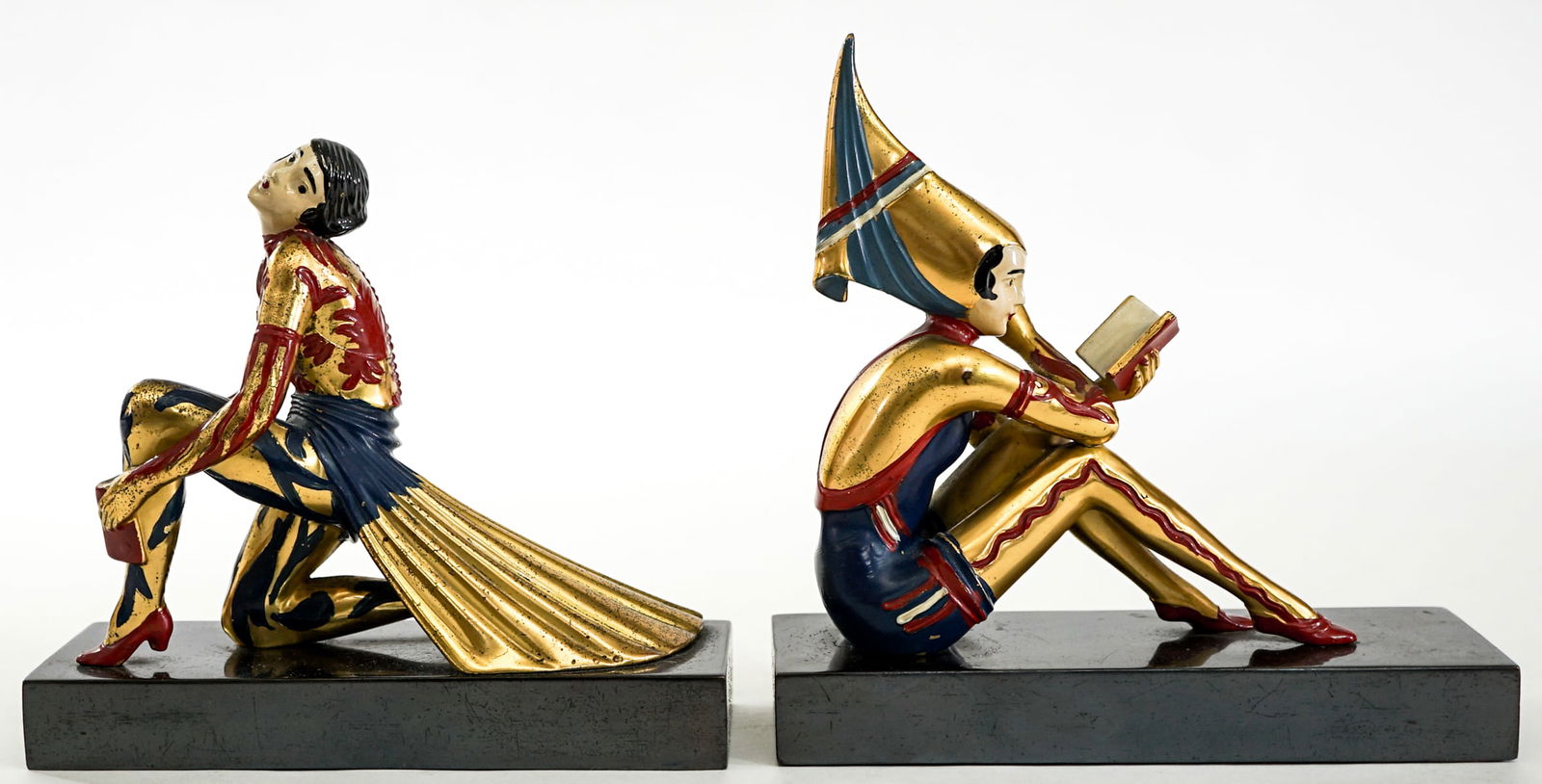 Art Deco Gerdago Pixie Pair Bookends - 3