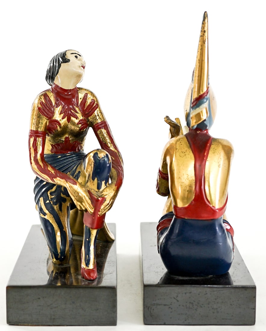 Art Deco Gerdago Pixie Pair Bookends - 4
