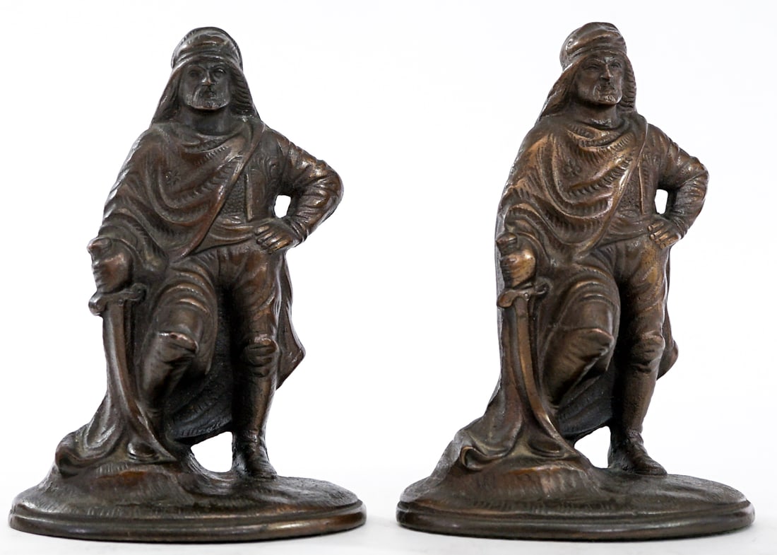 Vintage Arabian Soldier Cast Iron Pair Bookends (1 of 5)