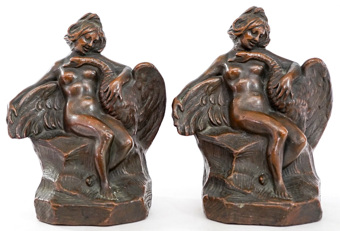 Salvatore Morani 1915 Pair Bookends [Angel] (1 of 7)