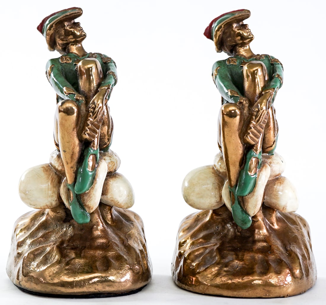 Peter Pan Marion Bronze Clad Pair Bookends (1 of 9)