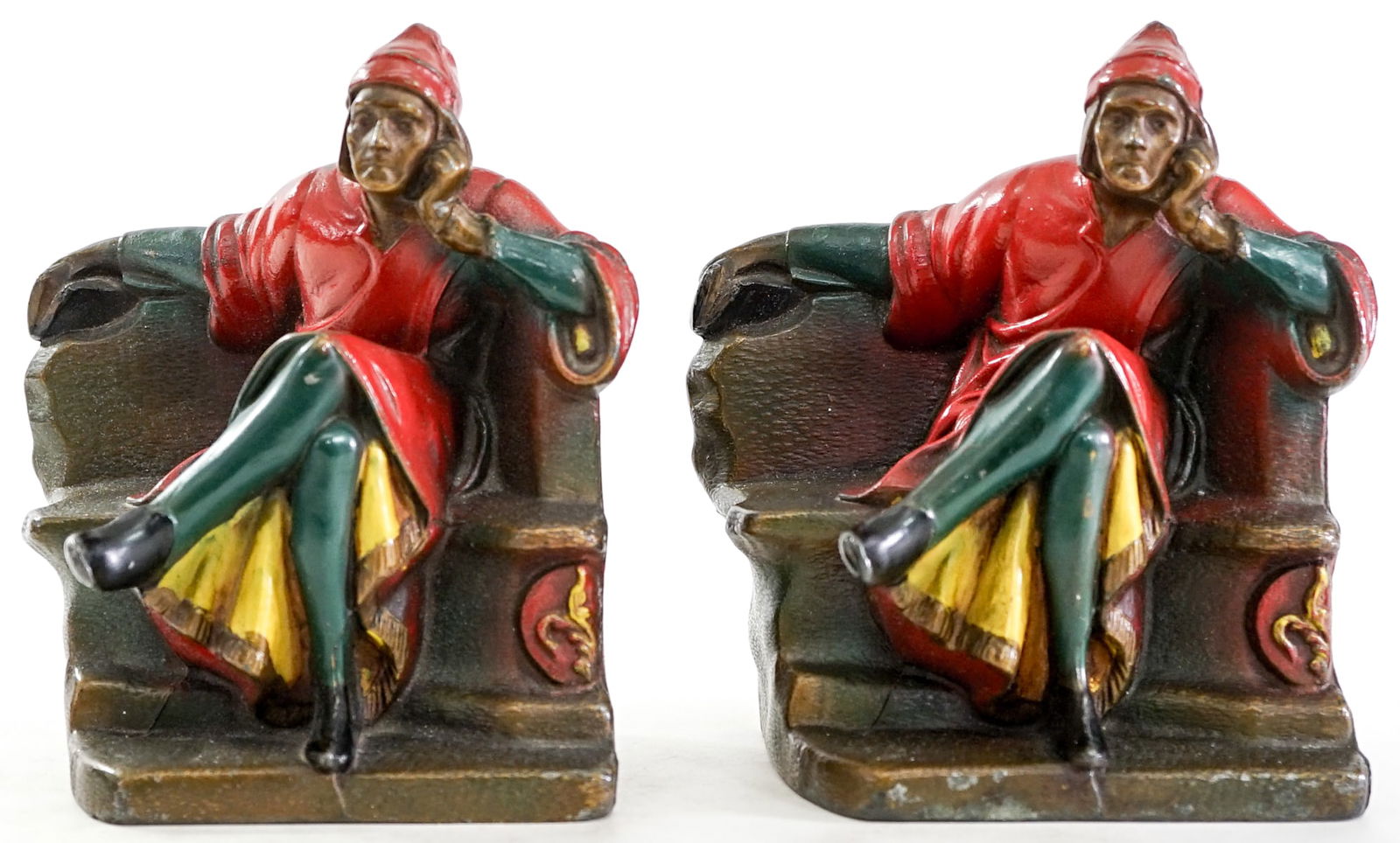 Dante Metal Cold Painted Pair Bookends (1 of 8)