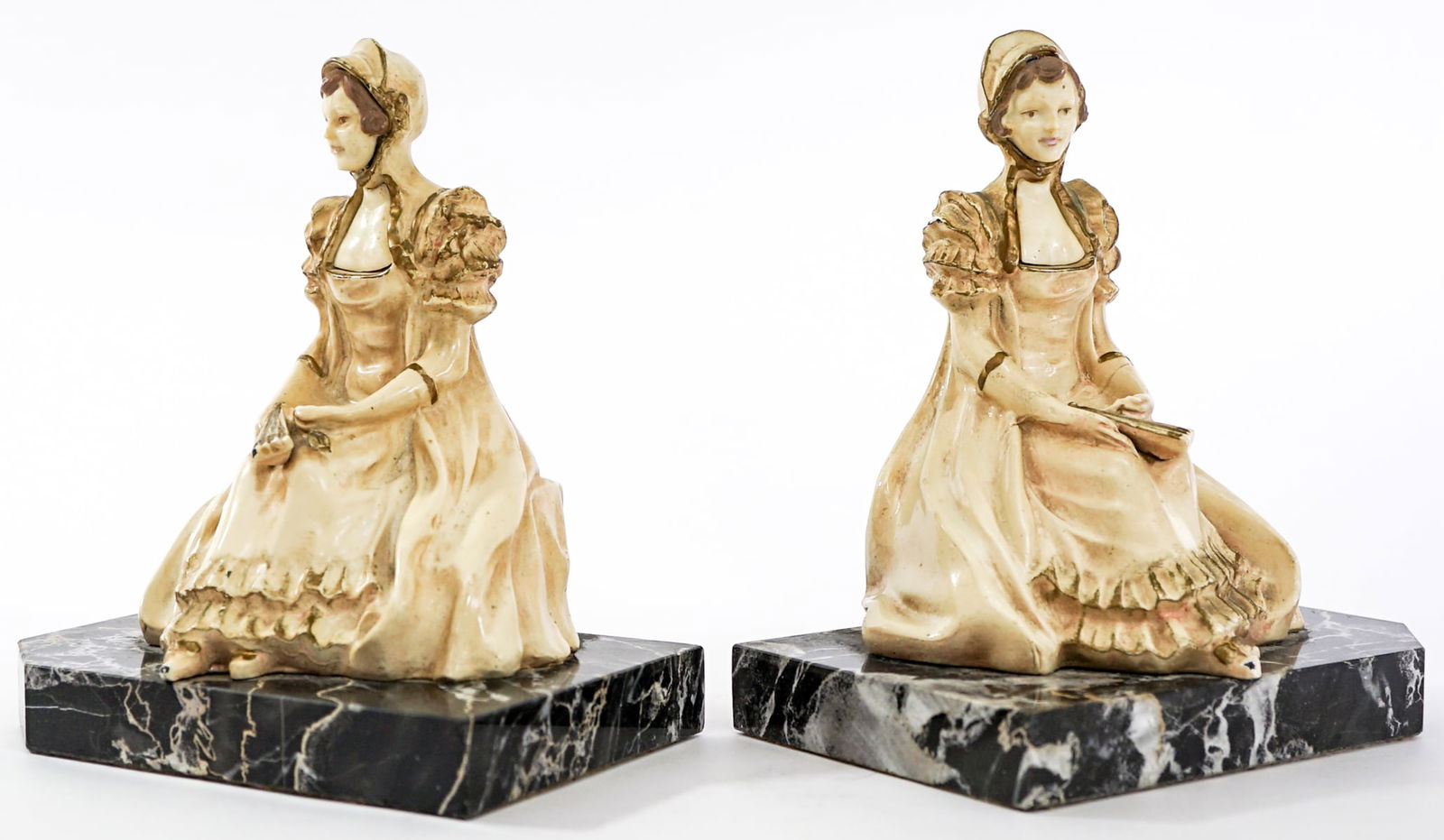 Pair 'Lady in Waiting' Bookends (1 of 6)