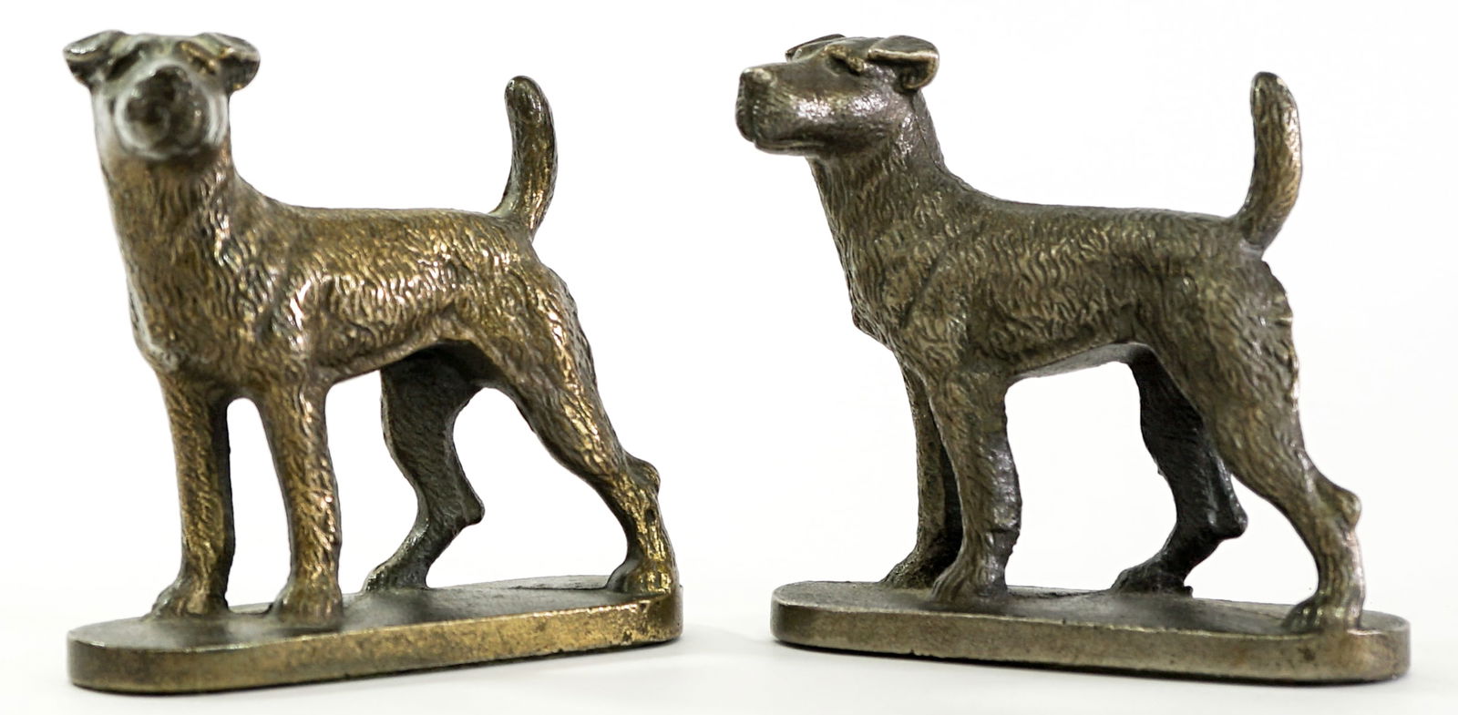 Vintage Cast Iron Pair Dogs Bookends (1 of 6)