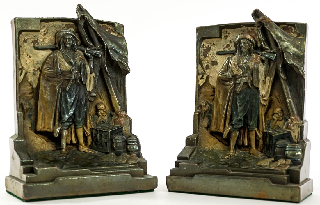 Pompeian Bronze Pair Pirates Bookends (1 of 6)