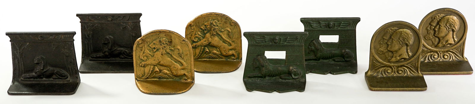 Vintage Cast Iron/Metal (4 Pair) Bookends (1 of 9)