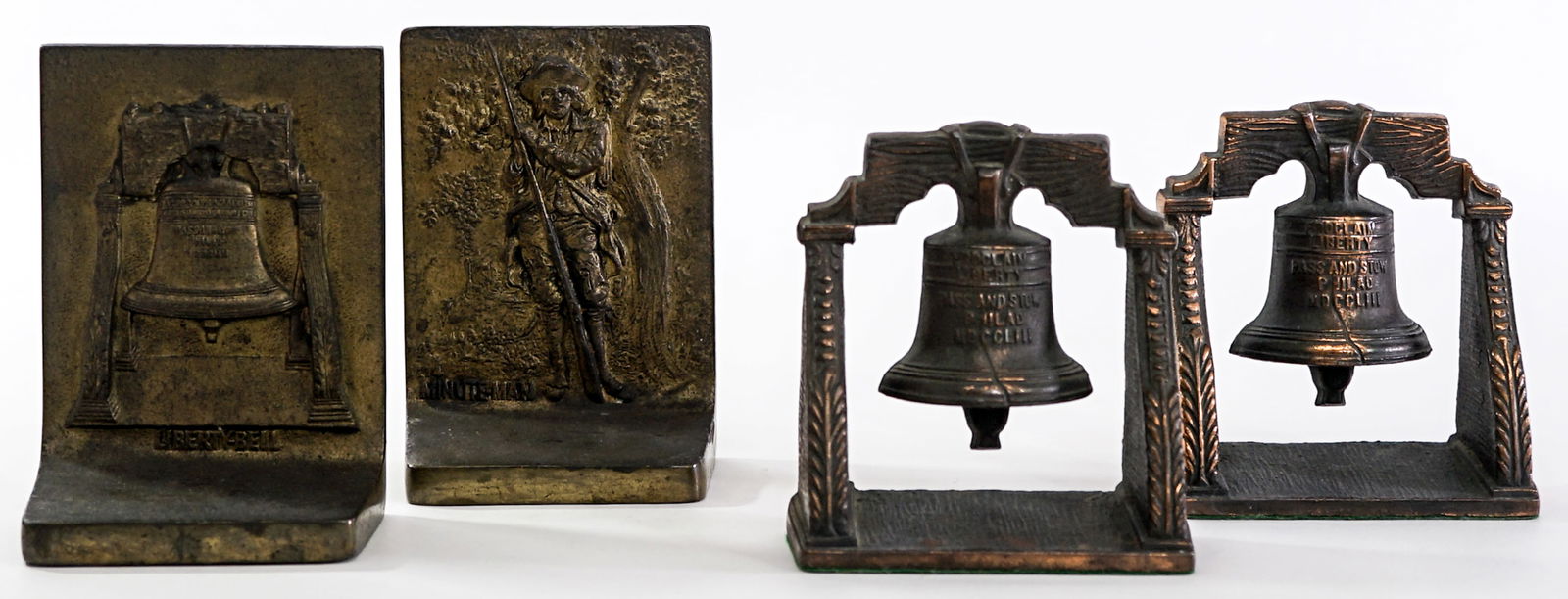 Liberty Bell / Minute Man ( 2 Pair) Bookends (1 of 2)