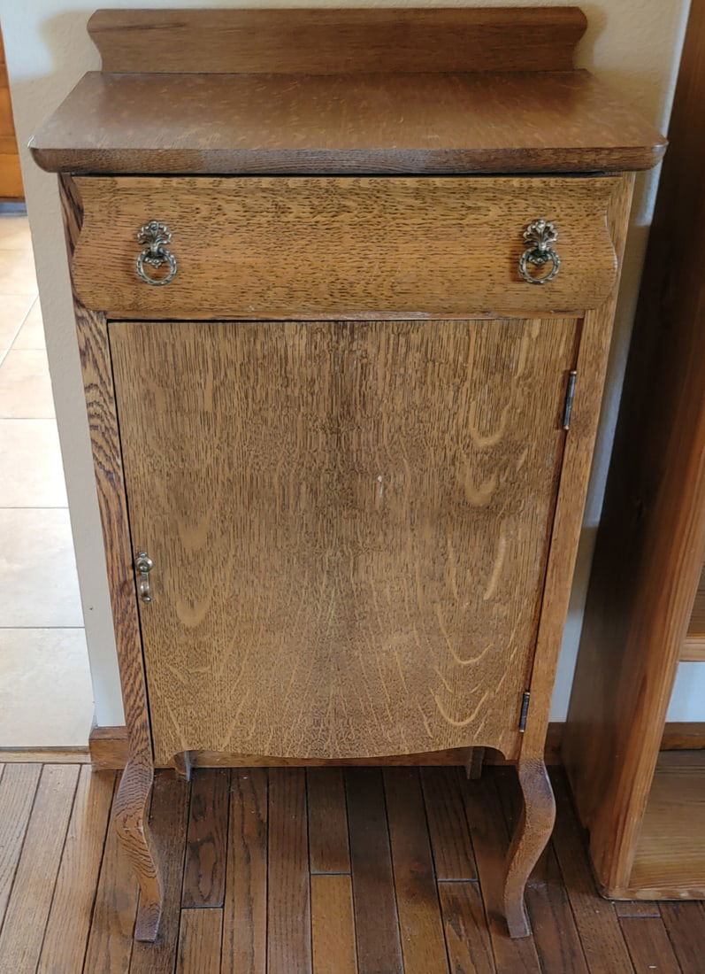 Antique Oak Sheet Music Cabinet (1 of 6)